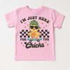 I'm Just Here For The Chicks Easter Shirt - Kids Easter Tee by Madi Moosh