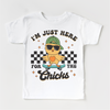 I'm Just Here For The Chicks Easter Shirt - Kids Easter Tee by Madi Moosh