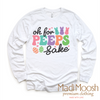 Oh For Peeps Sake Easter Bunny Shirt - Kids Easter Tee by Madi Moosh