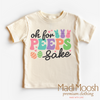Oh For Peeps Sake Easter Bunny Shirt - Kids Easter Tee by Madi Moosh