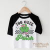 Too Cute To Pinch St. Patrick's Day Shirt - Kids St. Patrick's Day Tee by Madi Moosh