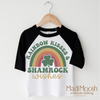 Rainbow Kisses And Shamrock Wishes St. Patrick's Day Shirt - Kids St Patrick's Day Tee by Madi Moosh