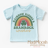 Rainbow Kisses And Shamrock Wishes St. Patrick's Day Shirt - Kids St Patrick's Day Tee by Madi Moosh