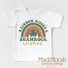 Rainbow Kisses And Shamrock Wishes St. Patrick's Day Shirt - Kids St Patrick's Day Tee by Madi Moosh