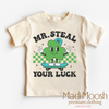 Mr. Steal Your Luck St. Patrick's Day Shirt - St. Patrick's Day Kids Tee by Madi Moosh
