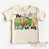 On The Hunt Easter Bunny Shirt - Kids Easter Egg Hunt Tee by Madi Moosh