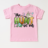 On The Hunt Easter Bunny Shirt - Kids Easter Egg Hunt Tee by Madi Moosh