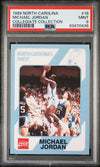 Graded 1989 North Carolina Collegiate Collection Michael Jordan #18 Basketball Card PSA 9 Mint