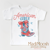 American Girly Shirt - July 4th - America Cowgirl by Madi Moosh