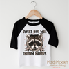 Sweet But I Throw Hands Raccoon Shirt - Funny Tee by Madi Moosh