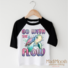 Go With The Flow Turtle Shirt - Cute Tee by Madi Moosh
