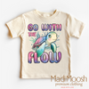 Go With The Flow Turtle Shirt - Cute Tee by Madi Moosh