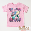 Go With The Flow Turtle Shirt - Cute Tee by Madi Moosh