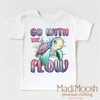 Go With The Flow Turtle Shirt - Cute Tee by Madi Moosh