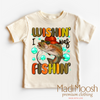 Wishing I Was Fishing Shirt - Fishing Tee by Madi Moosh