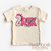 Two Rex Birthday Shirt - Girls Dinosaur Birthday by Madi Moosh