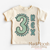 Three Rex Birthday Shirt - Boys Dinosaur Birthday by Madi Moosh