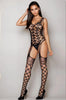 Heart Bodice Bodystocking with Multi Straps by 3wishes.com