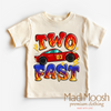Two Fast Birthday Shirt - Race Car Birthday by Madi Moosh