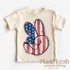 American Flag Peace Sign Shirt by Madi Moosh