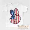 American Flag Peace Sign Shirt by Madi Moosh