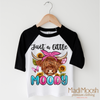 Just A Little Moody Highland Cow Shirt - Farm Tee by Madi Moosh