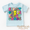 First Grade Lightning Bolt Back To School Shirt - School Shirt by Madi Moosh