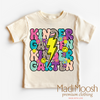 Kindergarten Lightning Bolt Back To School Shirt - School Shirt by Madi Moosh