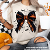 Halloween Bow Tee - Printed On Comfort Colors by Madi Moosh