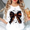 Halloween Bow Tee - Printed On Comfort Colors by Madi Moosh