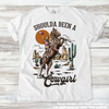 Should Have Been A Cowgirl Western Tee - Printed On Comfort Colors by Madi Moosh