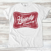 Retro Howdy Cowboy Western Tee - Printed On Comfort Colors by Madi Moosh