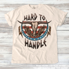 Hard To Handle Bull Skull Western Tee - Printed On Comfort Colors by Madi Moosh