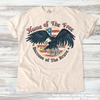 Retro Home Of The Free Because Of The Brave Tee - Printed On Comfort Colors by Madi Moosh