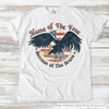 Retro Home Of The Free Because Of The Brave Tee - Printed On Comfort Colors by Madi Moosh