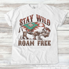 Stay Wild Roam Free Buffalo Western Tee - Printed On Comfort Colors by Madi Moosh