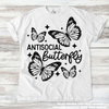 Antisocial Butterfly Boho Tee - Printed On Comfort Colors by Madi Moosh