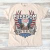 Freedom Tour Born To Be Free Bald Eagle Shirt - Printed On Comfort Colors by Madi Moosh