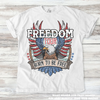 Freedom Tour Born To Be Free Bald Eagle Shirt - Printed On Comfort Colors by Madi Moosh