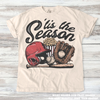 Retro Baseball Tis The Season Shirt - Printed On Comfort Colors by Madi Moosh