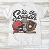 Retro Baseball Tis The Season Shirt - Printed On Comfort Colors by Madi Moosh