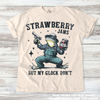 Funny Strawberry Jams But My Glock Don't Shirt - Printed On Comfort Colors by Madi Moosh