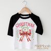 Christmas Girly Bow Shirt - Christmas Tee by Madi Moosh