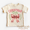Christmas Girly Bow Shirt - Christmas Tee by Madi Moosh