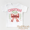 Christmas Girly Bow Shirt - Christmas Tee by Madi Moosh