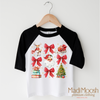 Santa Bows and Christmas Shirt - Christmas Tee by Madi Moosh