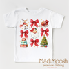 Santa Bows and Christmas Shirt - Christmas Tee by Madi Moosh