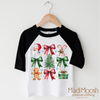 Christmas Bows And Santa Shirt - Christmas Tee by Madi Moosh