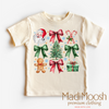 Christmas Bows And Santa Shirt - Christmas Tee by Madi Moosh