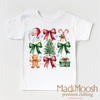 Christmas Bows And Santa Shirt - Christmas Tee by Madi Moosh